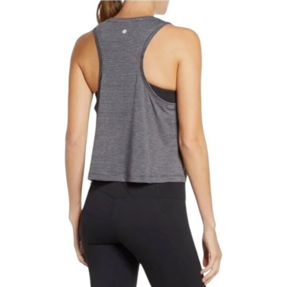 Zella 'Work For It' black and white stripe tank top size S - Picture 3 of 8